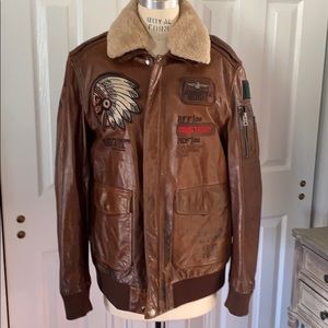 Men’s genuine leather collection jacket